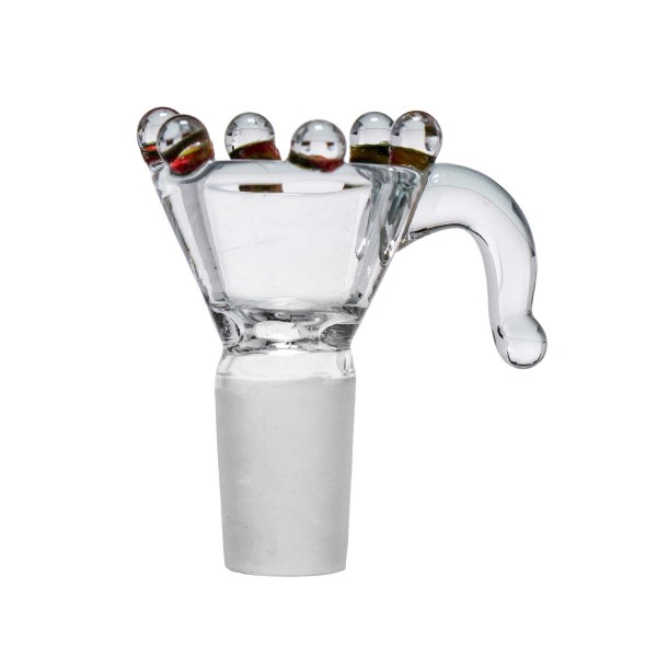 Crystal | Glass Bowl with Rasta Notches SG:18.8mm- 6pcs in a display