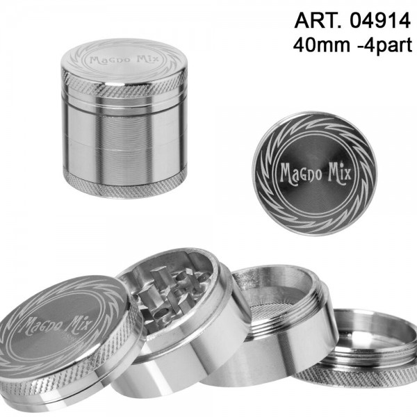Magno Mix | Grinder- 4part - Ø:40mm - Silver
