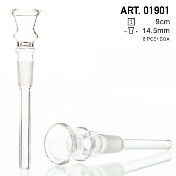 Amsterdam | Glass Chillum - SG:14.5mm- small hole - L:9cm- 6pcs/ box