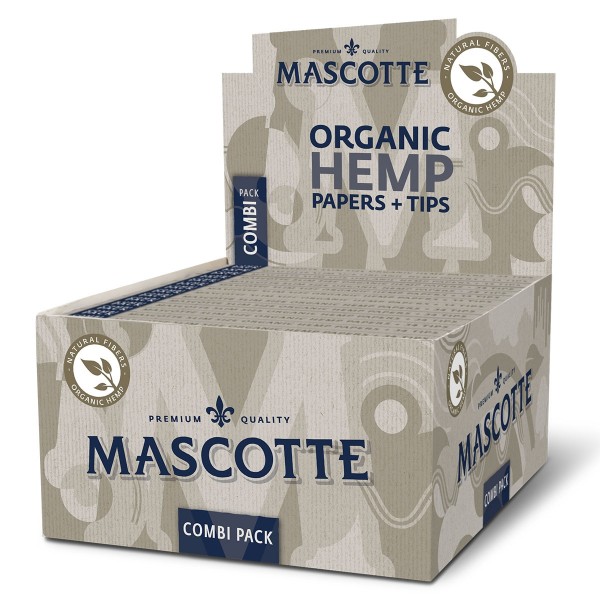 Mascotte | Organic Hemp King Size Slim Paper + Filter Tips - 34 leaves and 34 tips per bookle