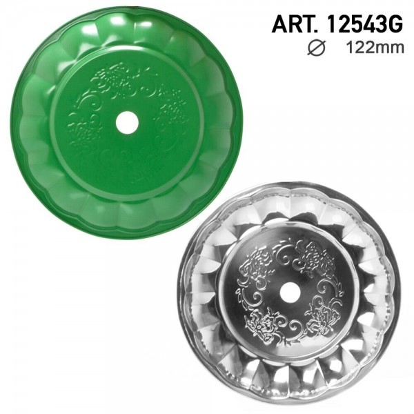 DUD Shisha | Ashplate- Green-Silver -22cm