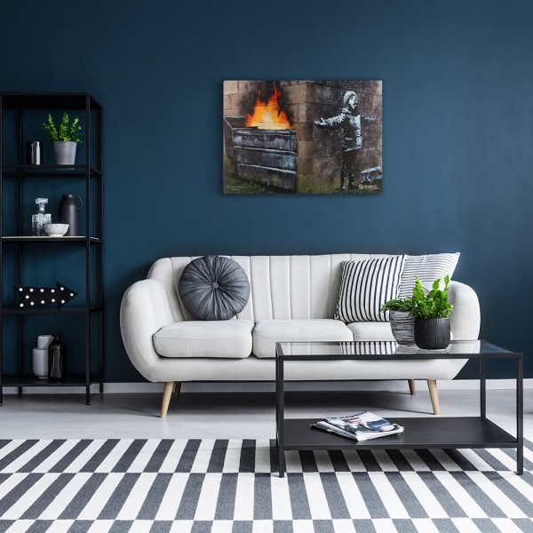 G-Rollz | Banksy's Graffiti - SEASON'S GREATINGS Canvas (90x64x3cm)