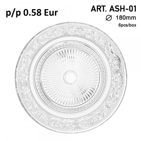 DUD Shishas | Glass Plate-Ø: 180mm(18cm)-6pcs-box (Price For 6 PCS)