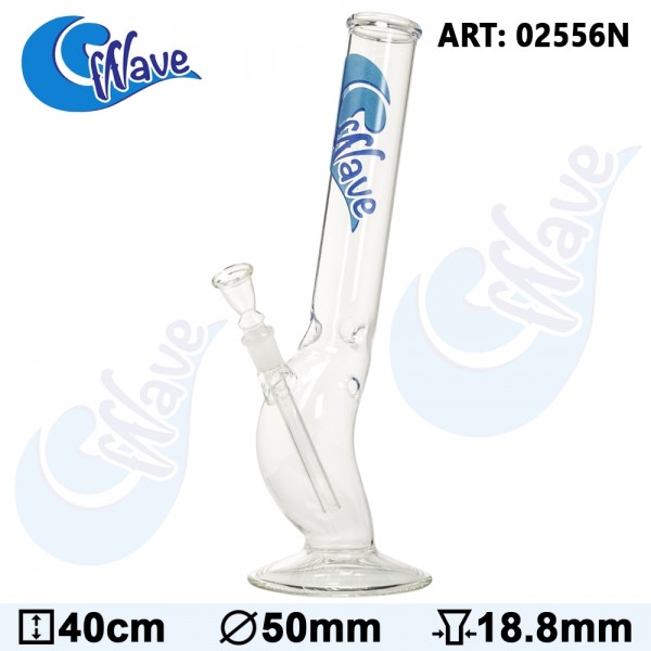 Bong Glass Wave- H:40cm-Ø: 50mm-SG:18.8mm