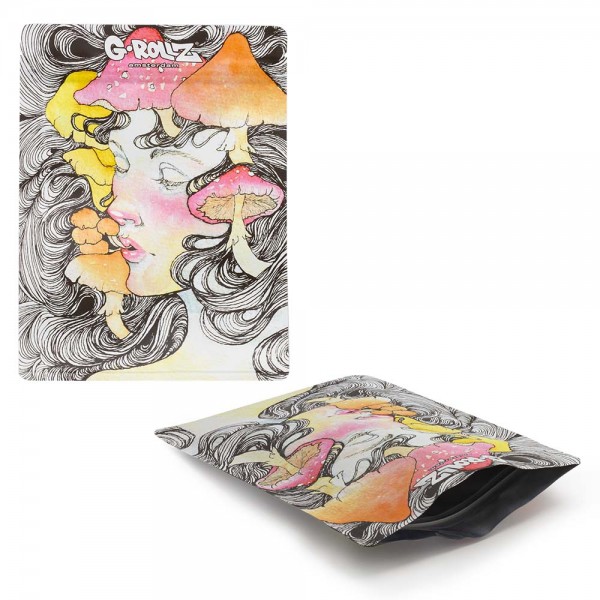 G-Rollz | &#039;Muschroom Lady&#039; 150x200 mm Smellproof Bags - 25pcs in Display