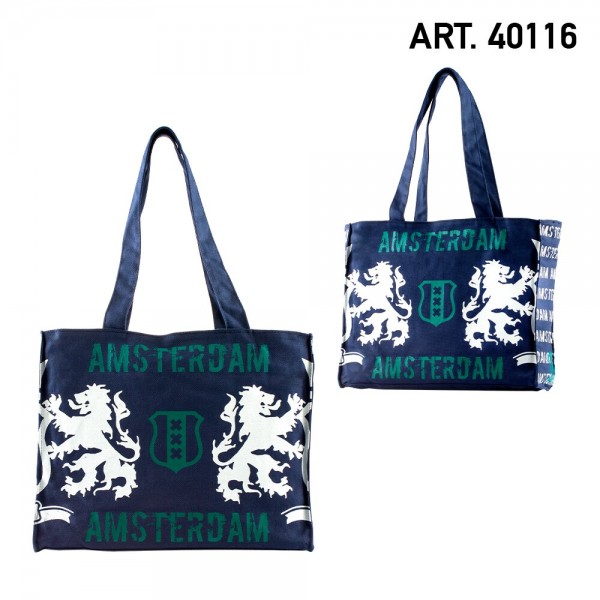 Amsterdam Canvas Big Two Lions Blue