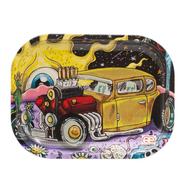 Dunkees | Yellow Rod Small Rolling Tray 14 x 18cm