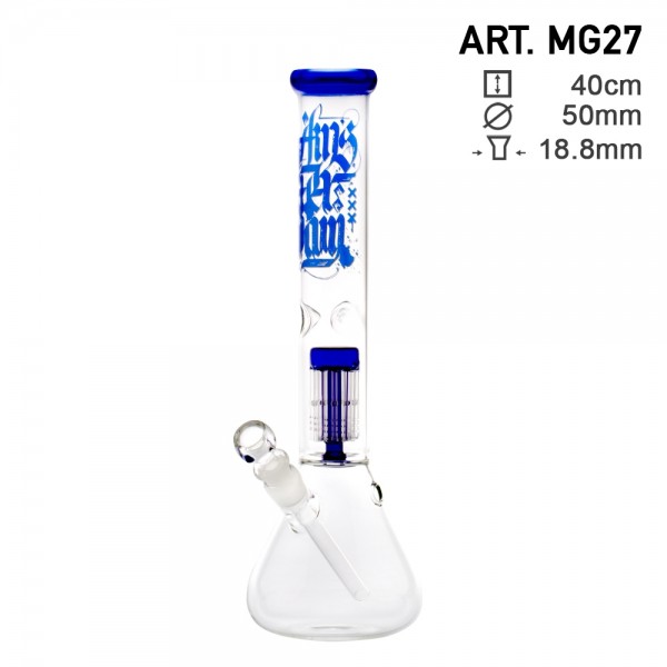 Amsterdam | Bong Glass with 8 tree arm percolator - H: 40cm Ø:50mm S: 18.8mm