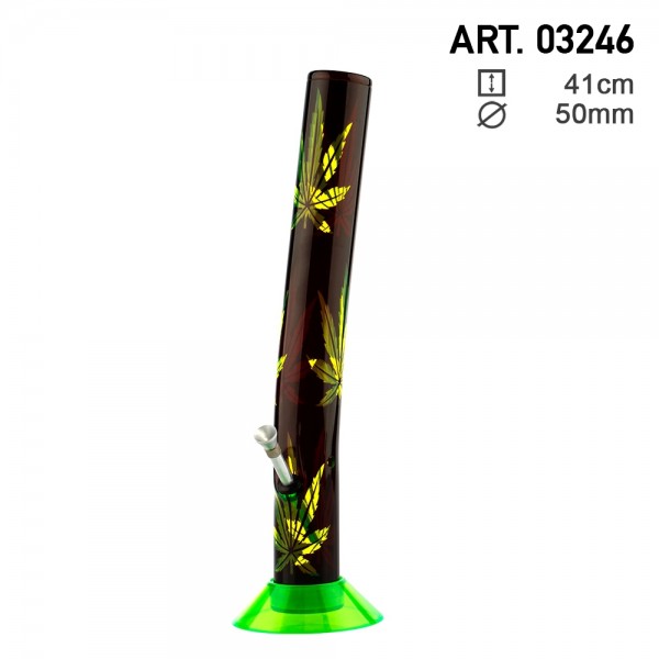 Leaf | Acrylic Bong H:41cm - Ø:50mm