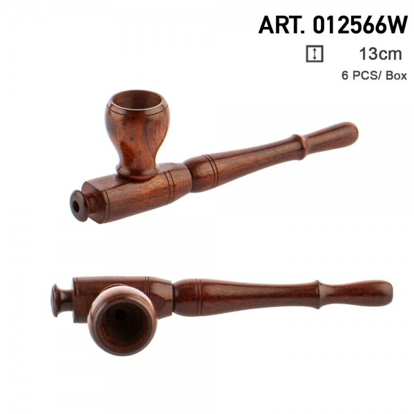 Amsterdam | Wooden Pipe 13 cm - 6 pcs in box