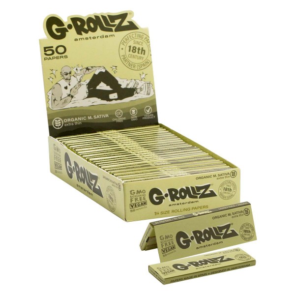 G-Rollz | Medicago Sativa Extra Thin - 50 &#039;1¼&#039; Papers (25 Booklets Display)