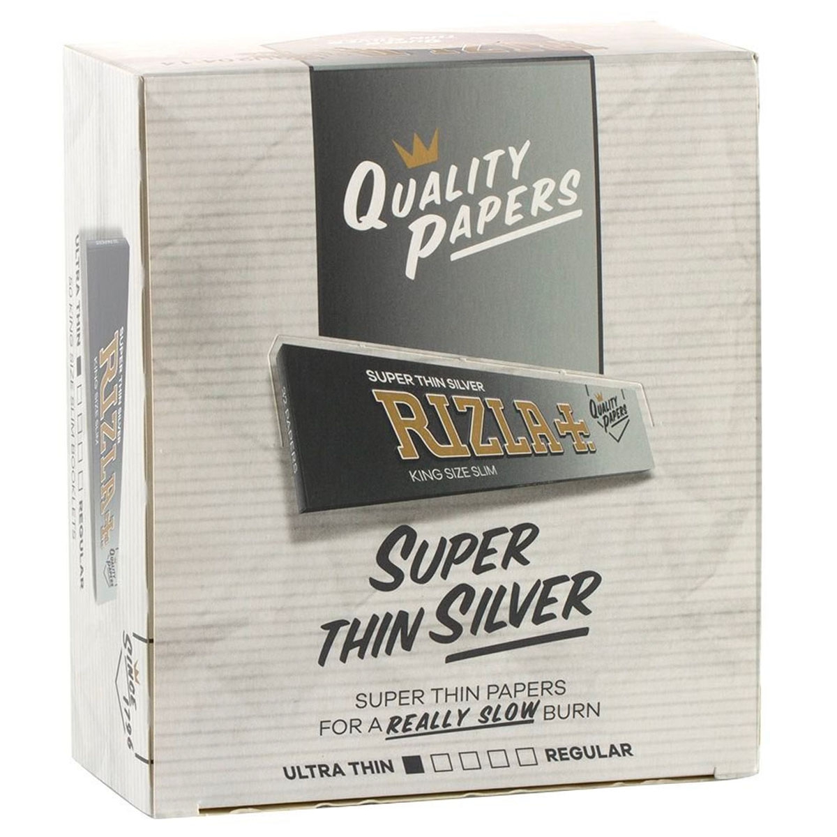 Silver King Size & Regular Organic Rolling Papers Natura Rizla New Bamboo 