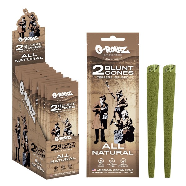 G-Rollz | Banksy&#039;s Graffiti - 2x &#039;All Natural&#039; Pre-Rolled CBD++ Hemp Wraps