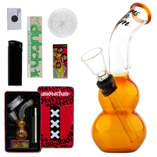 | Bong giftset with 1 x Bong - 1 x Grinder - 1 x lighter - 5 x screen -