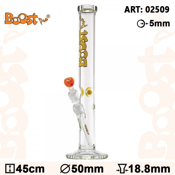 Boost Pro| Cane Bong- Yellow- H:45cm- Ø:50mm- Socket:18.8mm- WT:5mm (circa)