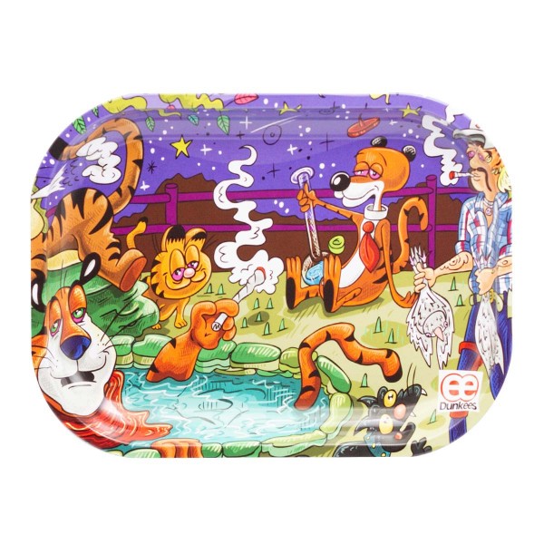 Dunkees | King of Tigers Small Rolling Tray 14 x 18cm