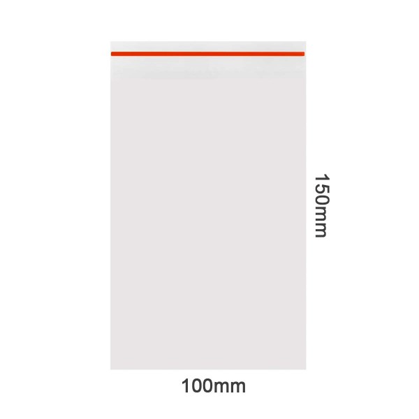 Amsterdam | Zipper Bags 100mm x 150mm 70µ (MU) Red 1000pcs in a display