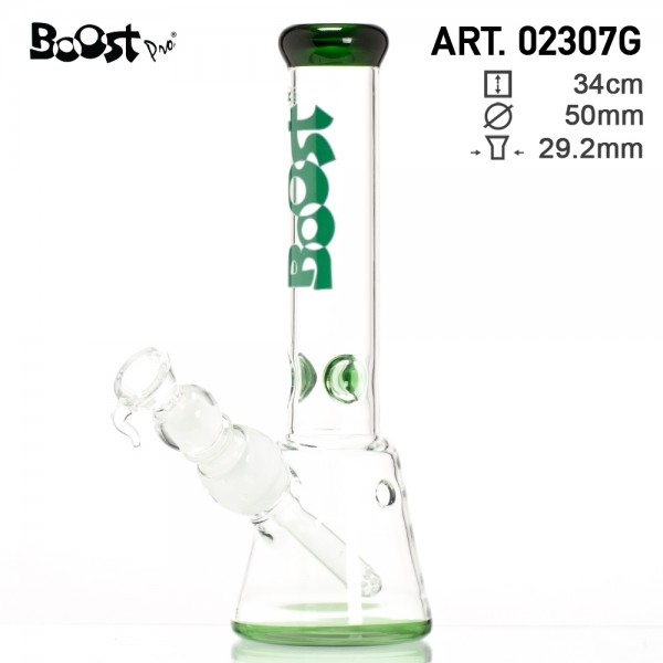 Beaker Bong Glass Boost- Green-H:35cm- Ø: 50mm- SG:29.2/18.8mm