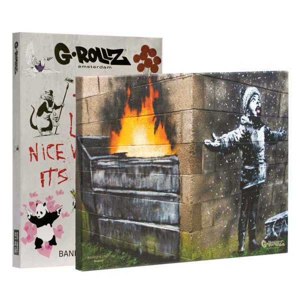 G-Rollz | Banksy's Graffiti - SEASON'S GREATINGS Canvas (67.5X48x2.5cm)
