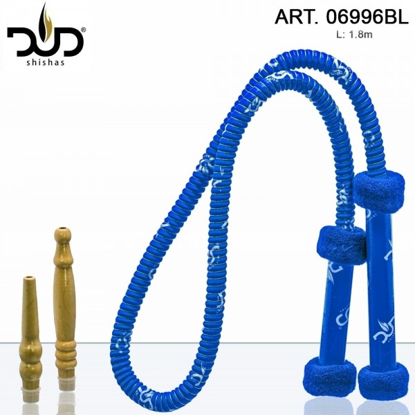DUD Shisha | Hose Long Grip- Blue- L: 1.8m