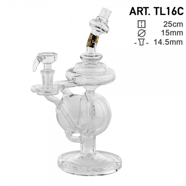 Thug Life | Recycler Clear - H:25cm - Ø:15mm - SG:14.5mm