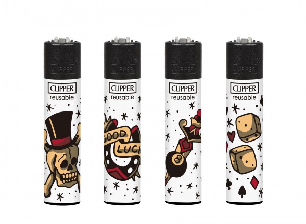 Clipper | 50'S Love 2 refillable lighters with mixed designs - 48pcs in display