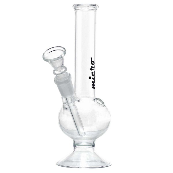 Micro | Bouncer Bong en verre -H:16cm- Ø:22mm- Socket:12mm