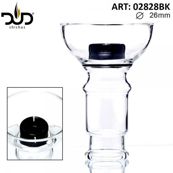 DUD Shisha | Replacement DUD Hookah Glass Bowl- Black (female)