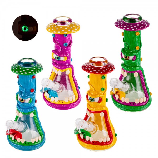 Amsterdam | One-Eyed Mushroom Creature Glass bong - H:31cm - SG:18.8mm - Ø:36mm 4/pcs