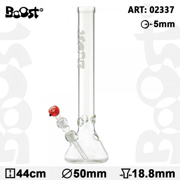 Boost Beaker Glass Bong -H:44cm- Ø:50mm- Socket:18.8mm- WT:5mm (circa)