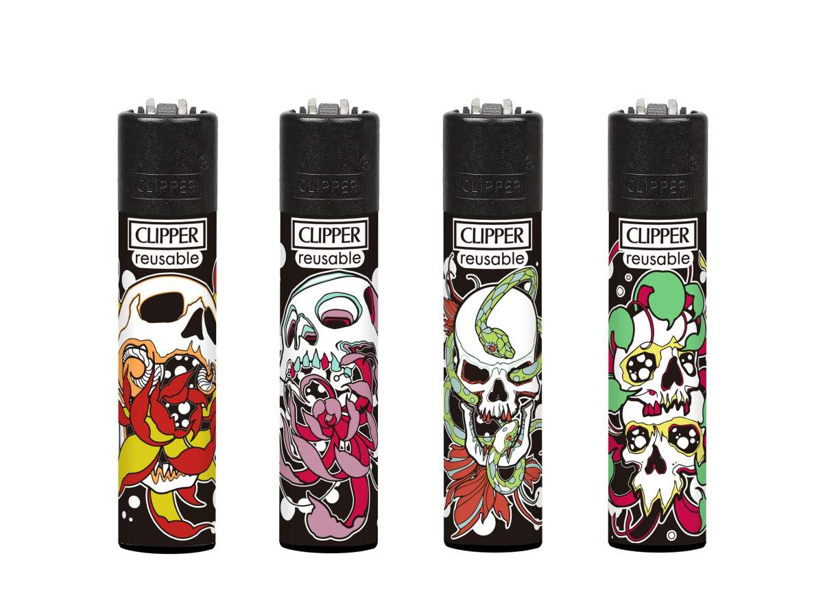 Clipper Native Totem 2 refillable lighters with mixed designs 48pcs