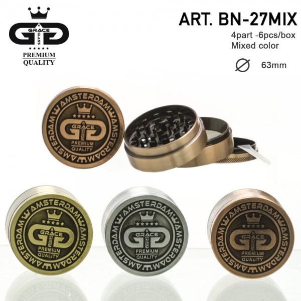 Grace Glass | Grinder - Ø:63mm-4part-6pcs/box-mixed colors