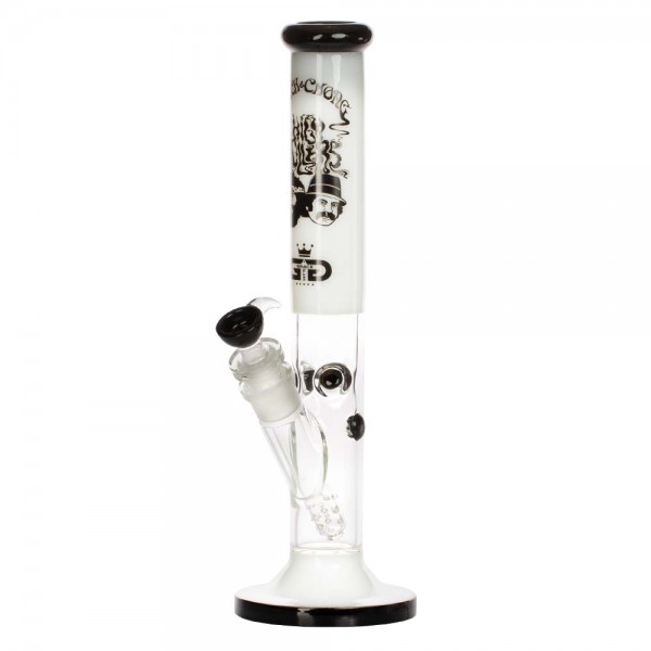 Grace Glass | Cheech & Chong 'High Rollers' - Straight Bong White H:40cm - Ø:50mm - SG:29.2mm