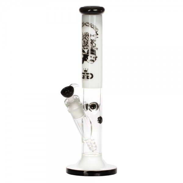 Grace Glass | Cheech &amp; Chong &#039;High Rollers&#039; - Gerade Bong Weiß H:40cm - Ø:50mm - SG:29.2mm