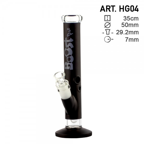Boost Pro | Straight Glass Bong Black H:35cm - Ø:50mm - SG:29.2mm