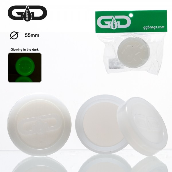 Grace Glass (Glow in Night) Dabs Silicon Jar- White- Ø:55mm