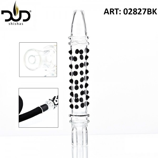 DUD Shisha | Hookah Mouthpiece with black glass beads- Ø:30mm- L:21cm