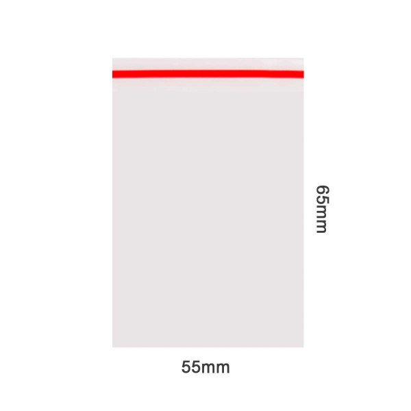 Amsterdam | Zipper Bags 55mm x 65mm 70µ (MU) Red 1000pcs in a display
