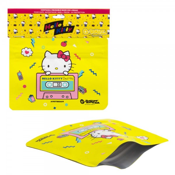 G-Rollz | Hello Kitty &#039;Best Hits&#039; 105x80 mm Foodsafe Storage Supplement Pouch - 8pcs in Display
