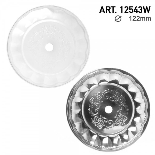 DUD Shisha | Ashplate- White-Silver -22cm
