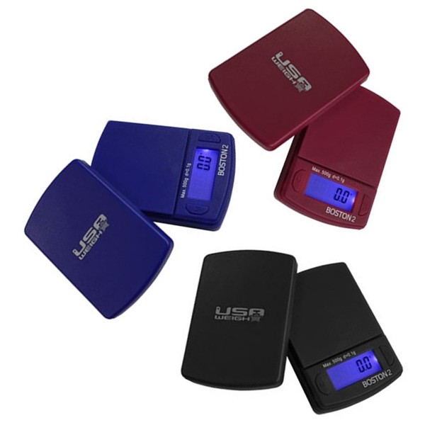 USA Weight | Boston2 digital scale 500G/0.1G Black/Red/Blue