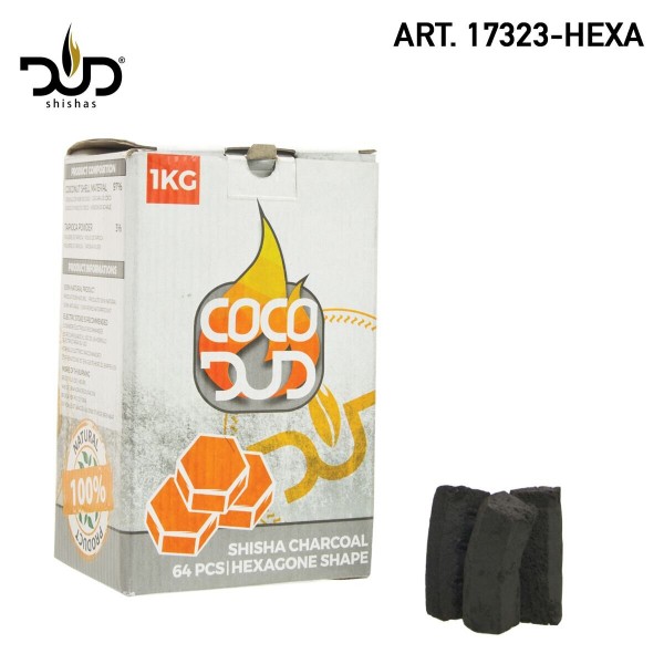 DUD Shisha | CoCo DUD Hexa-charcoal-64pcs/box