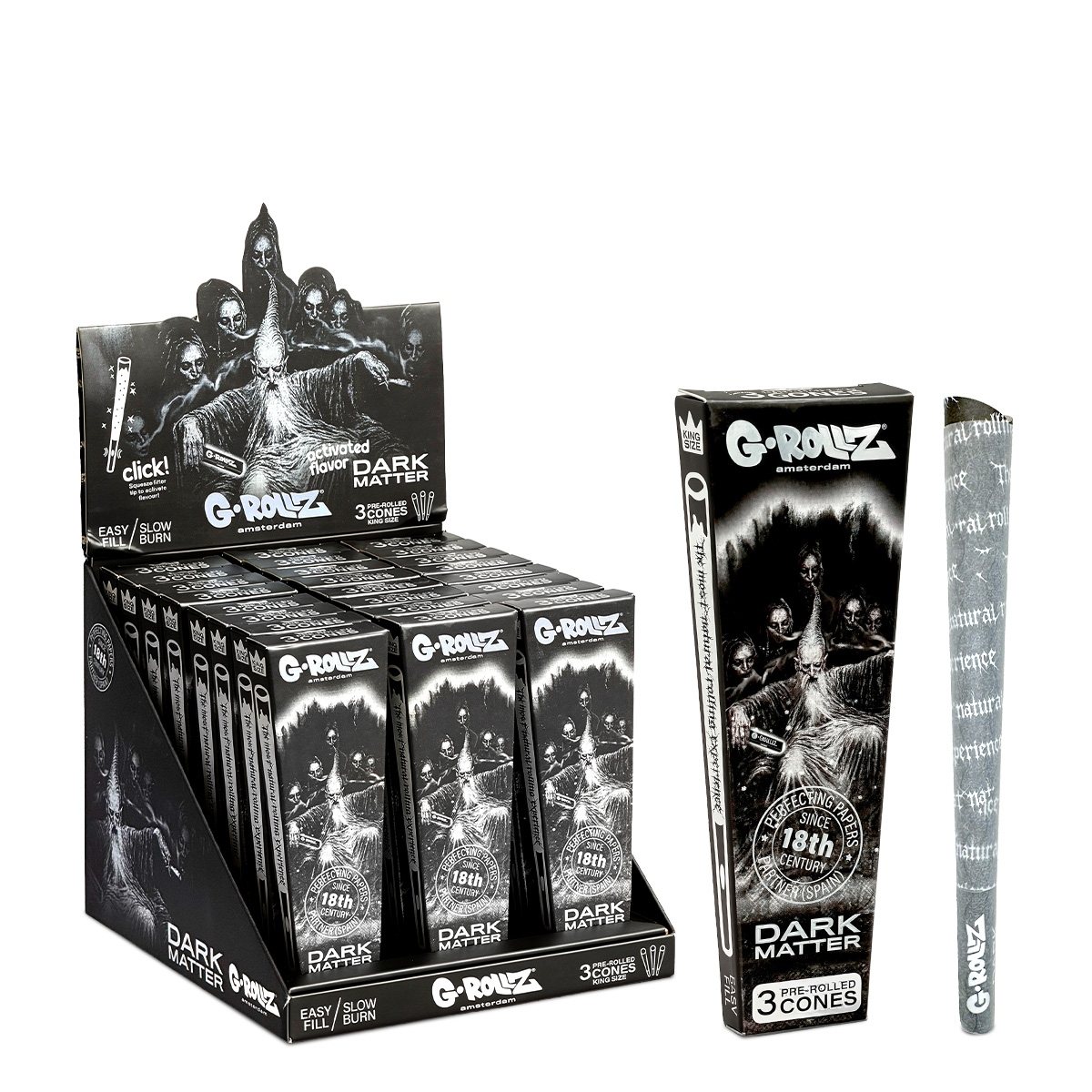 G-Rollz | 'Dark Matter' 3 Pop Cones (24 Pack Display) | Cones | G