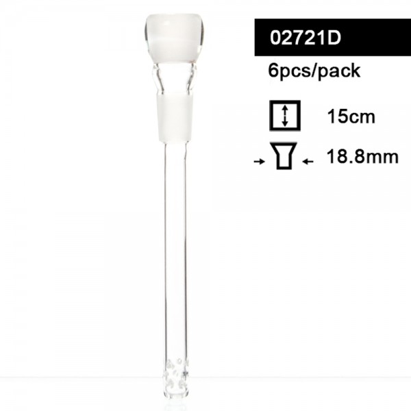 Diffuser Adapter Chillum - SG:18.8mm - L:15cm, black logo-6pcs/box