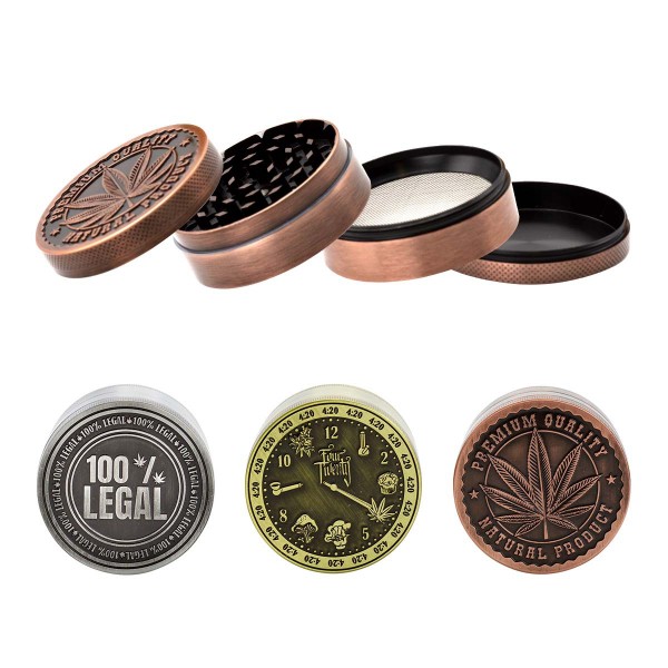 Amsterdam | 420 Grinder 4-part - Ø:63mm - 6pcs mixed design in display