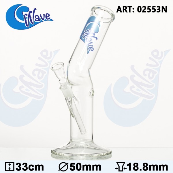 Bong Glass Wave Bolt - Ø:50mm - H:33cm - Socket:18.8mm