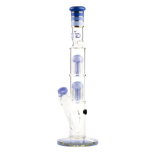 Grace Glass | Big Cane Blue Barrel Tree arm perc Bong H:41cm Socket:18.8mm TH:5mm