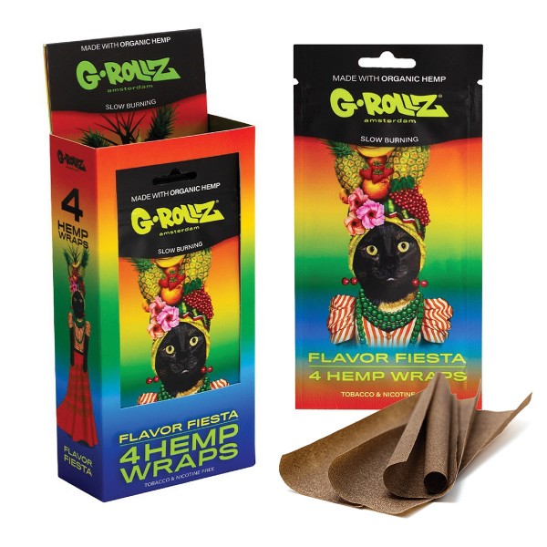 G-Rollz | 4x Multifruit Flavored Hemp Wraps (15 Pack Display, 60 Blunts)