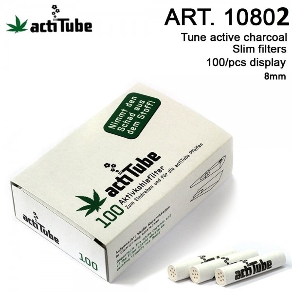 actiTube | Aktivkohlefilter Paket 100 Stück-8x36mm