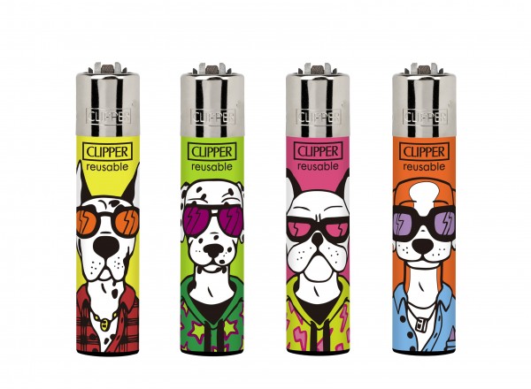 Clipper | Fashion Pals refillable lighters with mixed designs - 48pcs in display